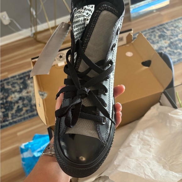 Converse Chuck Taylor All Star High Top Translucent Sneakers in Black W Size 8 - Picture 7 of 14